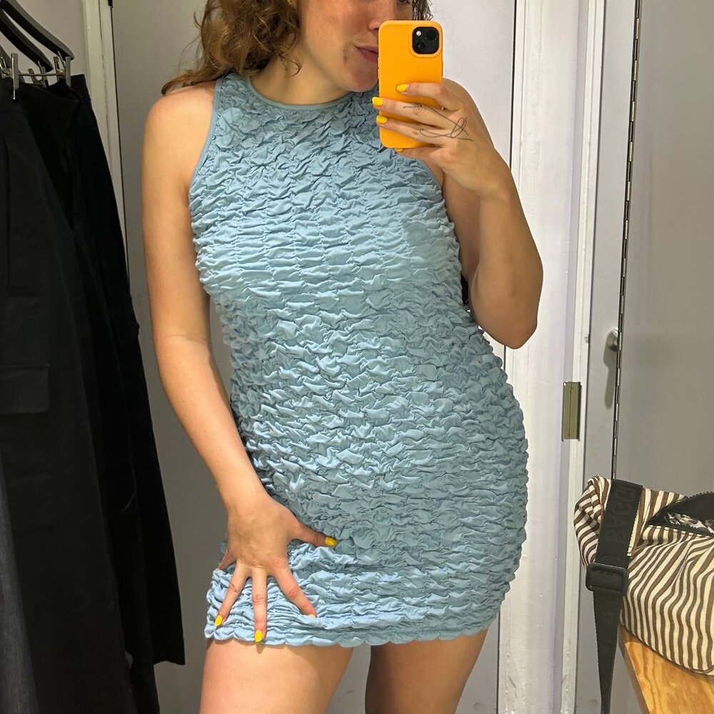 COS Blue Sleeveless Bodycon Mini Dress